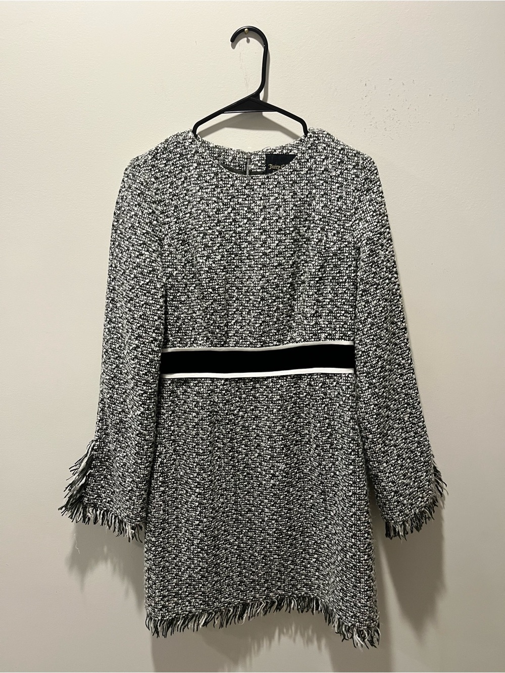 Juicy Couture Black Label Tweed Long Sleeve Mini Dress